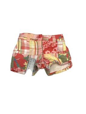 Colorful Pink Plaid Adjustable Waist Shorts Size 3-6 Months